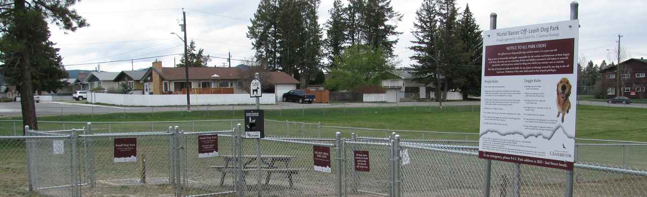Page header image for Muriel Baxter Off-Leash Dog Park